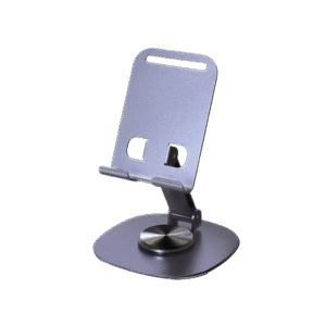 Adjustable Portable 360° Rotating Desktop Phone Stand - Grey